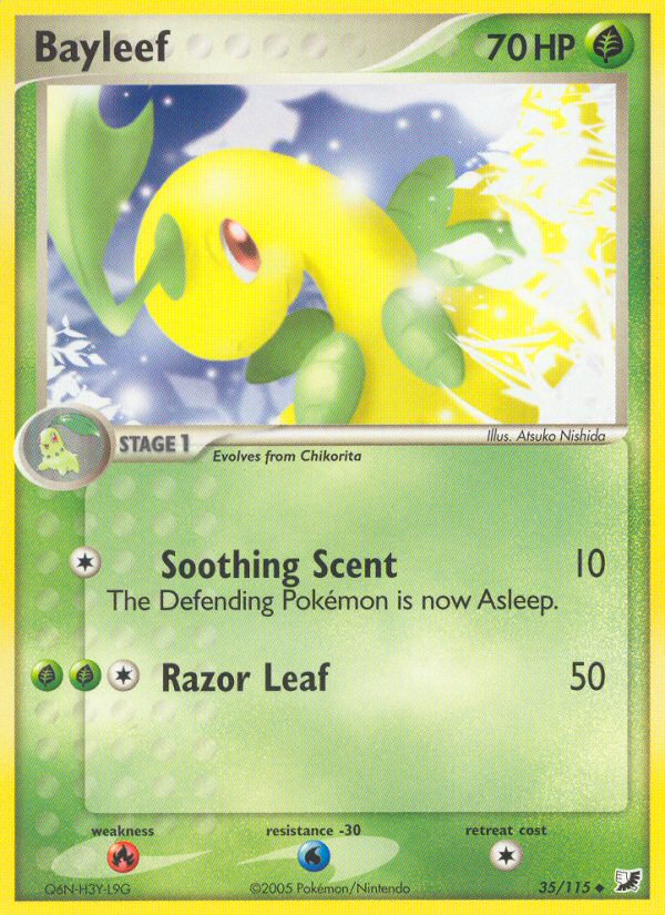 Bayleef 35/115 Pokémon EX Unseen Forces (2005) English card — catalogue reference