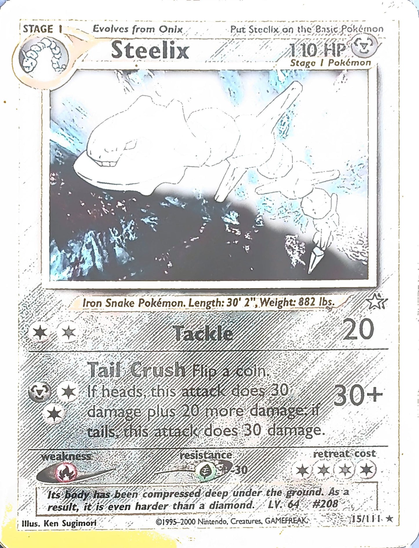 Steelix Holo Rare Neo Genesis 015/111 MP