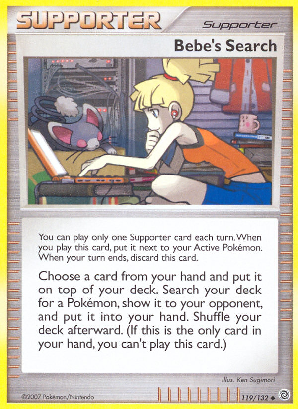 Bebe's Search 119/132 Pokémon Secret Wonders (2007) English card — catalogue reference