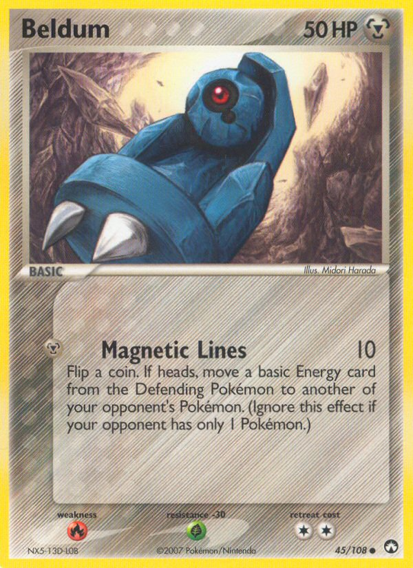 Beldum 45/108 Pokémon EX Power Keepers (2007) English card — catalogue reference