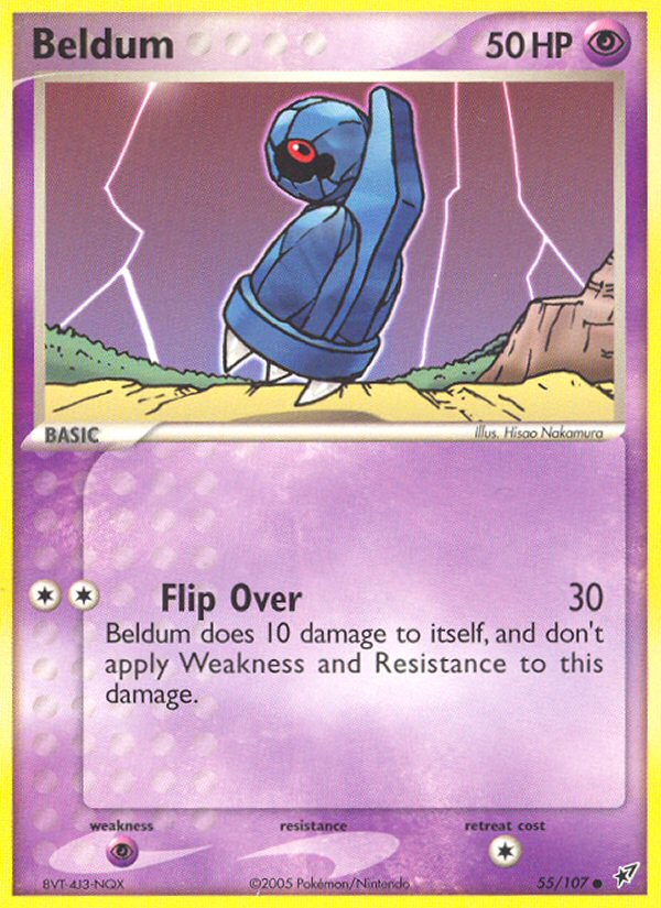Beldum 55/107 Pokémon EX Deoxys (2005) English card — catalogue reference