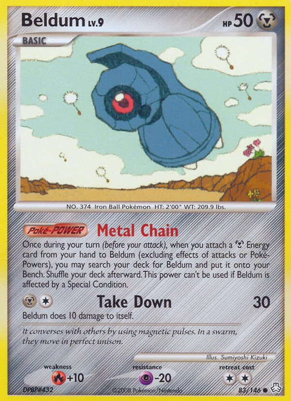 Beldum 83/146 Pokémon Legends Awakened (2008) English card — catalogue reference