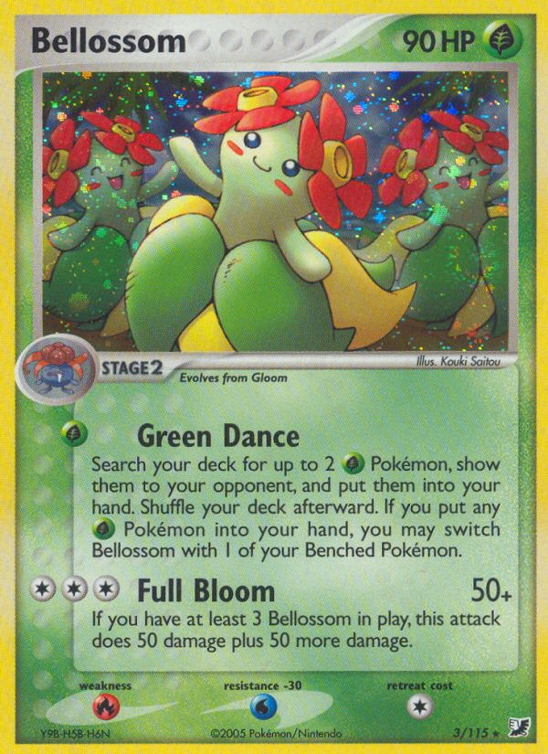 Bellossom 3/115 Pokémon EX Unseen Forces (2005) English card — catalogue reference