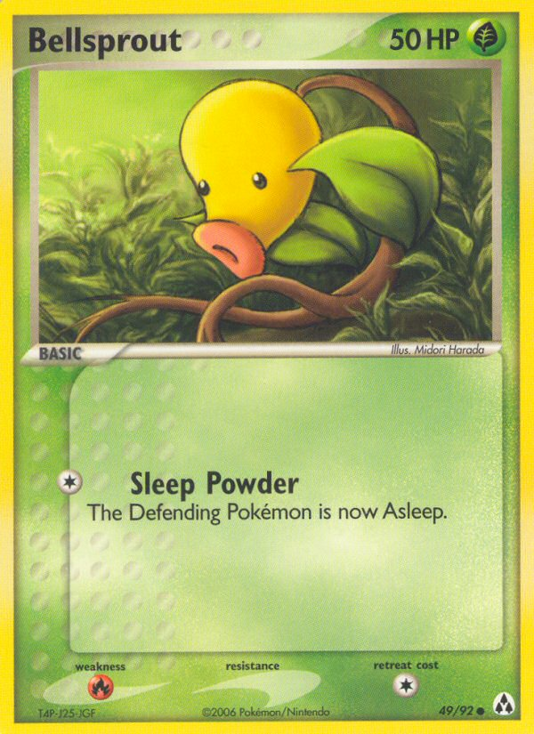 Bellsprout 49/92 Pokémon EX Legend Maker (2006) English card — catalogue reference