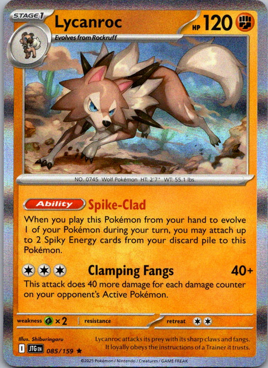 Lycanroc - Rare SV09: Journey Together 085/159 MP (Back)