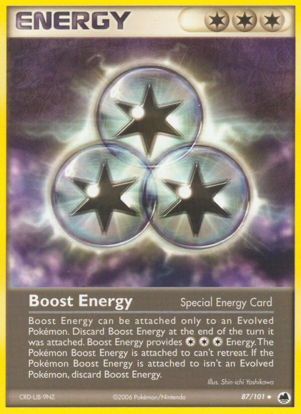 Boost Energy 87/101 Pokémon EX Dragon Frontiers (2006) English card — catalogue reference