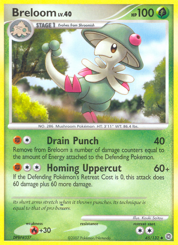 Breloom 45/132 Pokémon Secret Wonders (2007) English card — catalogue reference