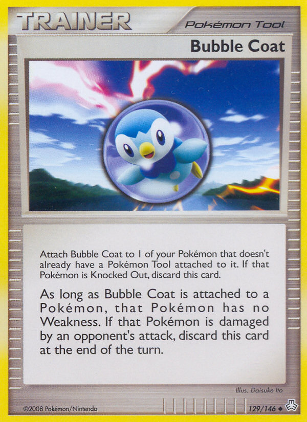 Bubble Coat 129/146 Pokémon Legends Awakened (2008) English card — catalogue reference