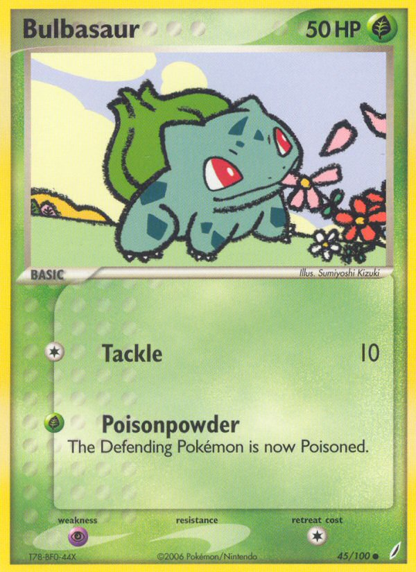 Bulbasaur 45/100 Pokémon EX Crystal Guardians (2006) English card — catalogue reference