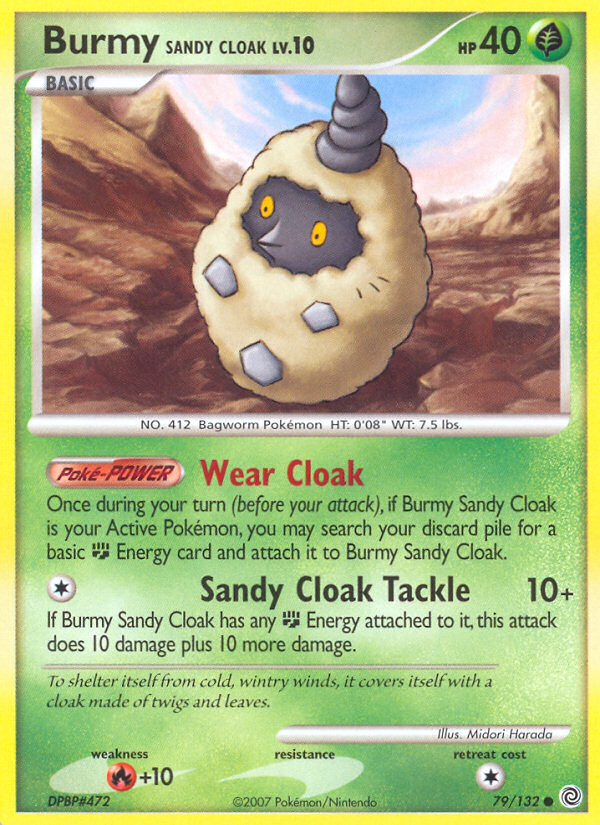 Burmy Sandy Cloak 79/132 Pokémon Secret Wonders (2007) English card — catalogue reference