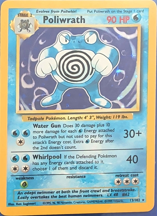 Lapras (10) Holo Rare Fossil 10/62 MP (Back)