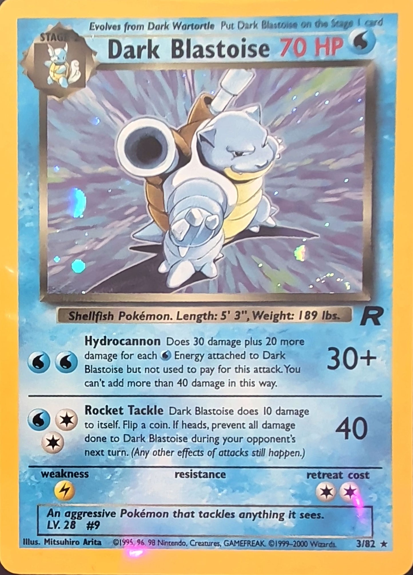 Dark Blastoise (3) Holo Rare Team Rocket 03/82 MP