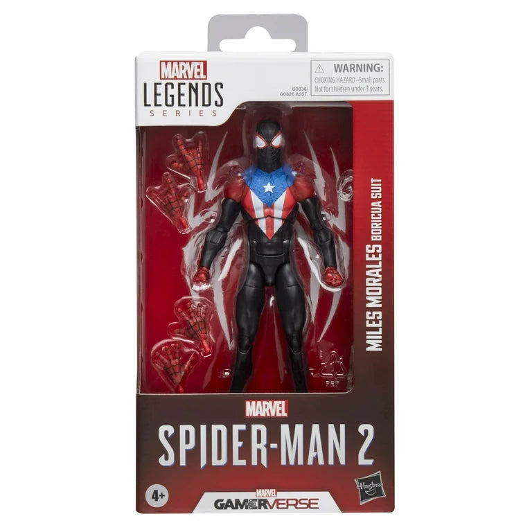 Marvel Legends Spider-Man action figure in packaging on a white background