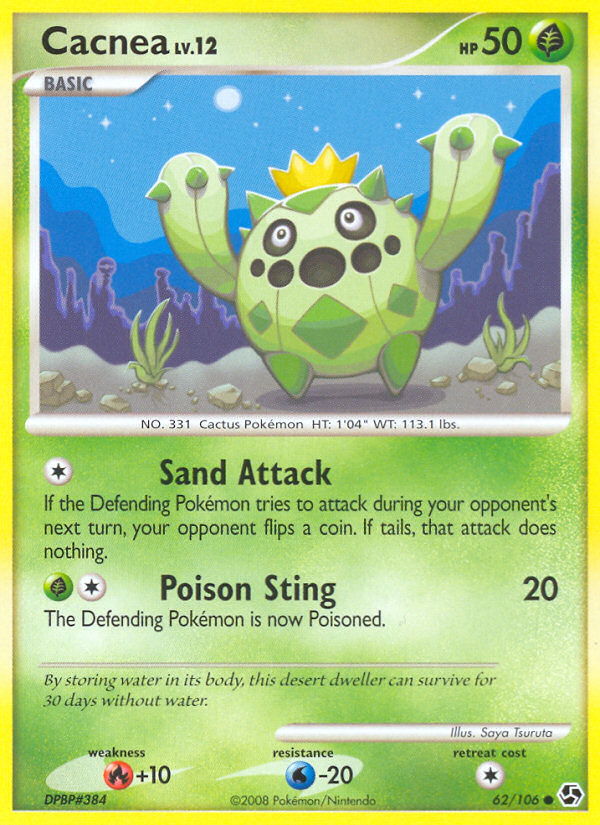 Cacnea 62/106 Pokémon Great Encounters (2008) English card — catalogue reference