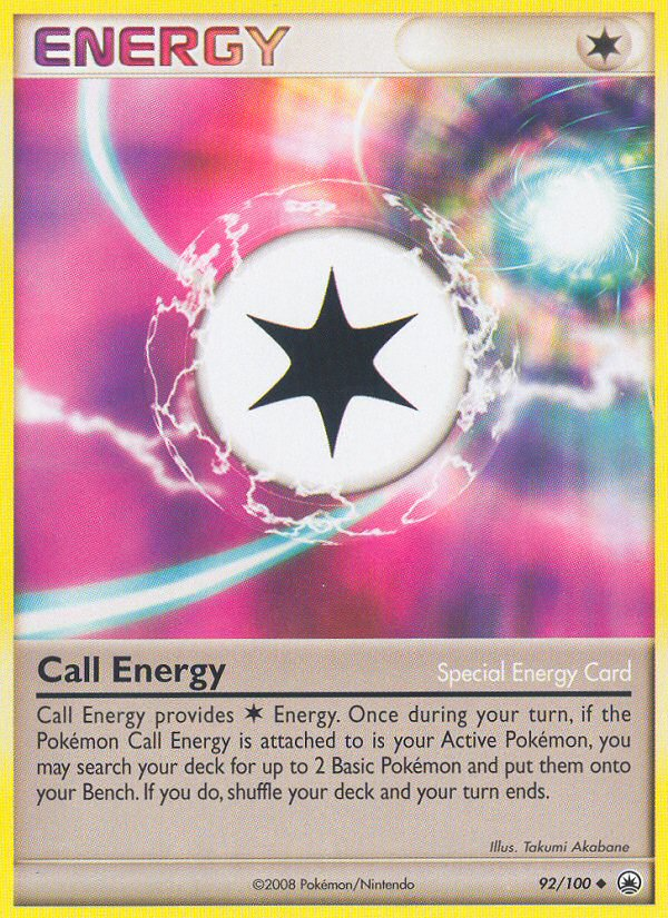 Call Energy 92/100 Pokémon Majestic Dawn (2008) English card — catalogue reference