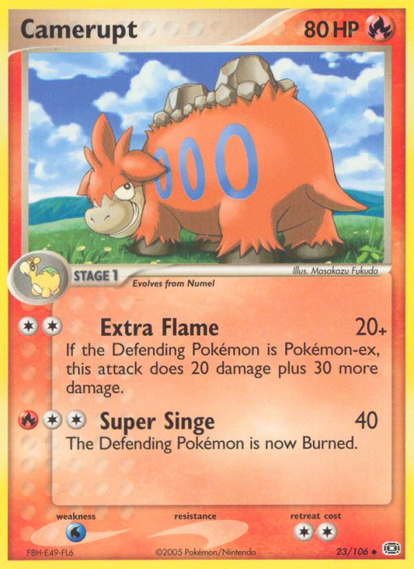 Camerupt 23/106 Pokémon EX Emerald (2005) English card — catalogue reference
