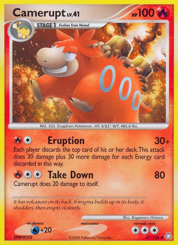 Camerupt 47/146 Pokémon Legends Awakened (2008) English card — catalogue reference