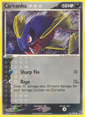 Carvanha 56/107 Pokémon EX Deoxys (2005) English card — catalogue reference