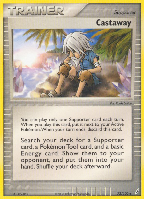 Castaway 72/100 Pokémon EX Crystal Guardians (2006) English card — catalogue reference