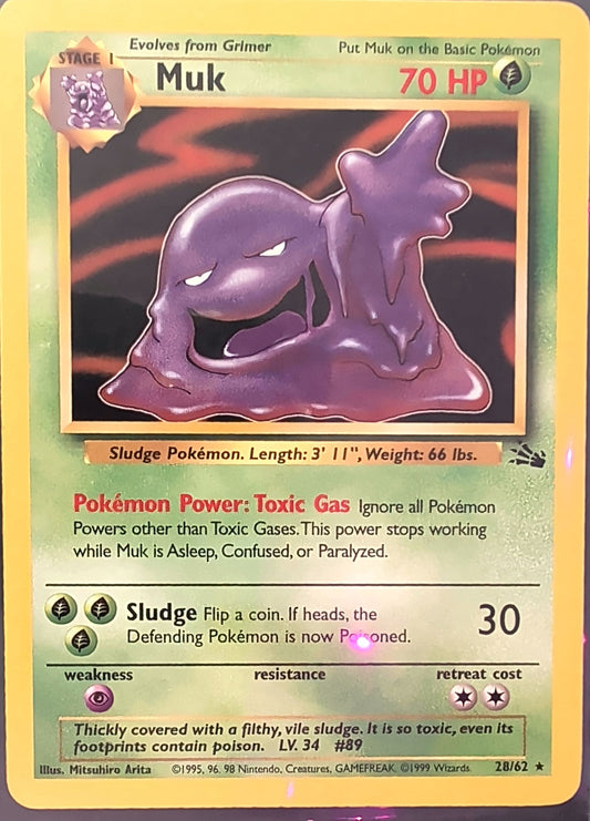 Muk (28) Rare Fossil 28/62 MP