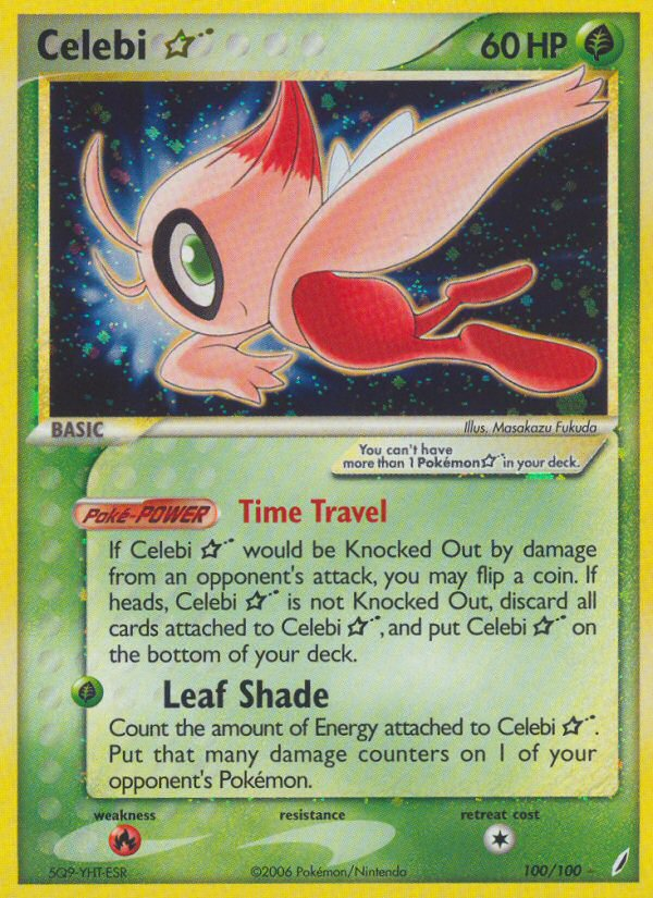 Celebi ★ 100/100 Pokémon EX Crystal Guardians (2006) English card — catalogue reference