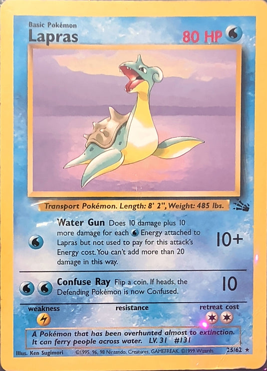 Lapras (25) Rare Fossil 25/62 MP