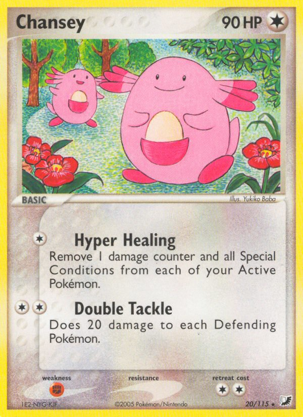 Chansey 20/115 Pokémon EX Unseen Forces (2005) English card — catalogue reference