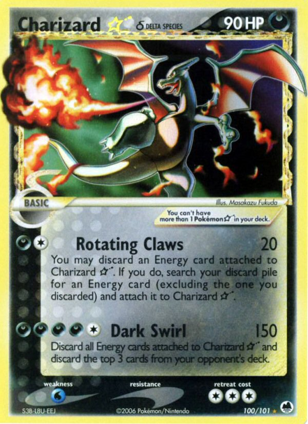 Charizard ★ δ 100/101 Pokémon EX Dragon Frontiers (2006) English card — catalogue reference