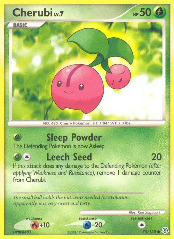 Cherubi 75/130 Pokémon Diamond & Pearl (2007) English card — catalogue reference