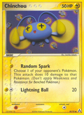 Chinchou 50/92 Pokémon EX Legend Maker (2006) English card — catalogue reference