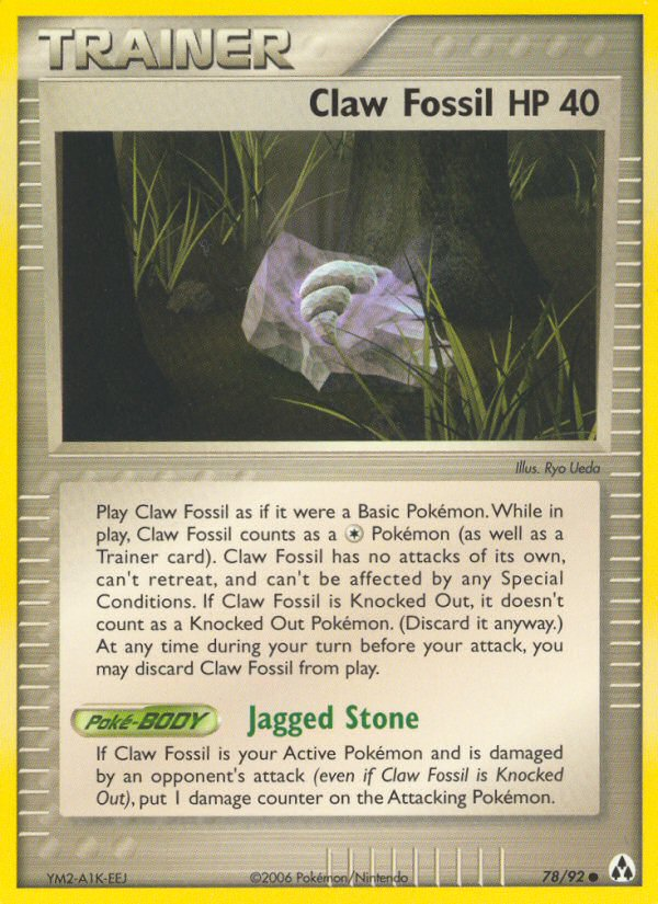 Claw Fossil 78/92 Pokémon EX Legend Maker (2006) English card — catalogue reference