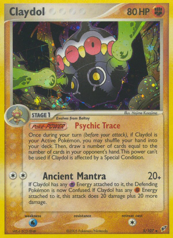 Claydol 5/107 Pokémon EX Deoxys (2005) English card — catalogue reference