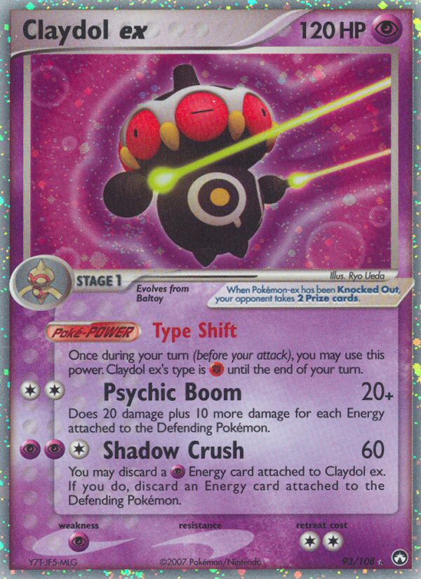 Claydol ex 93/108 Pokémon EX Power Keepers (2007) English card — catalogue reference