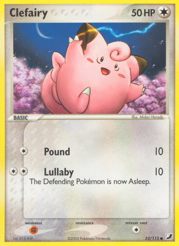 Clefairy 53/115 Pokémon EX Unseen Forces (2005) English card — catalogue reference