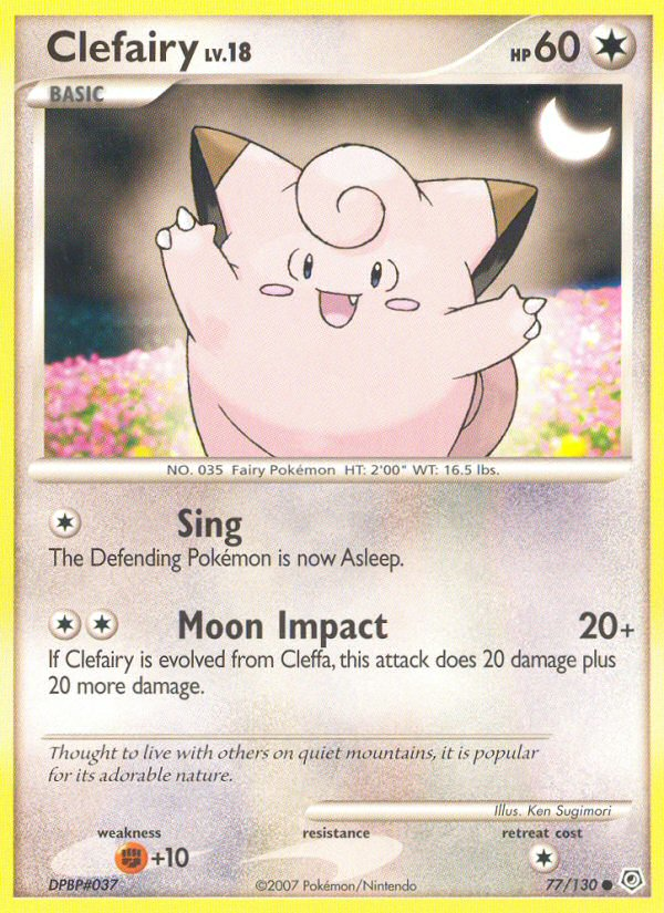 Clefairy 77/130 Pokémon Diamond & Pearl (2007) English card — catalogue reference