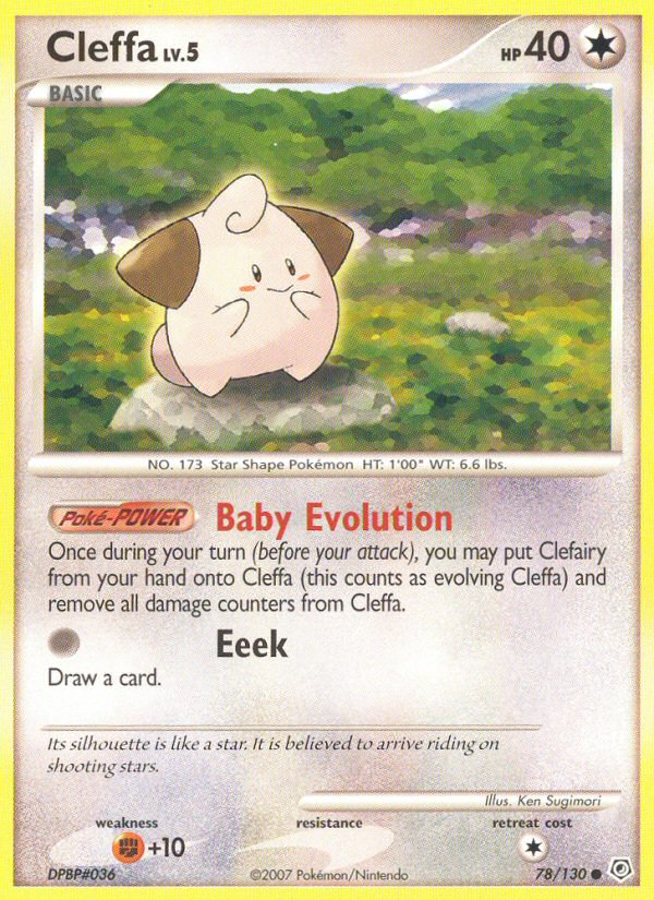 Cleffa 78/130 Pokémon Diamond & Pearl (2007) English card — catalogue reference