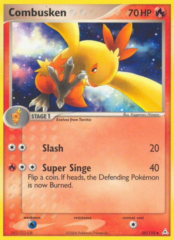 Combusken 39/110 Pokémon EX Holon Phantoms (2006) English card — catalogue reference