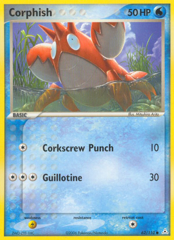 Corphish 62/110 Pokémon EX Holon Phantoms (2006) English card — catalogue reference
