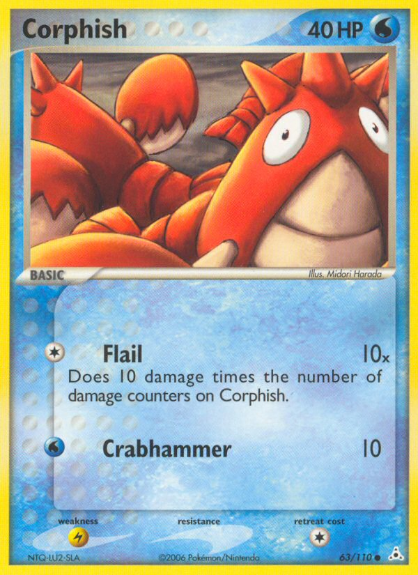 Corphish 63/110 Pokémon EX Holon Phantoms (2006) English card — catalogue reference