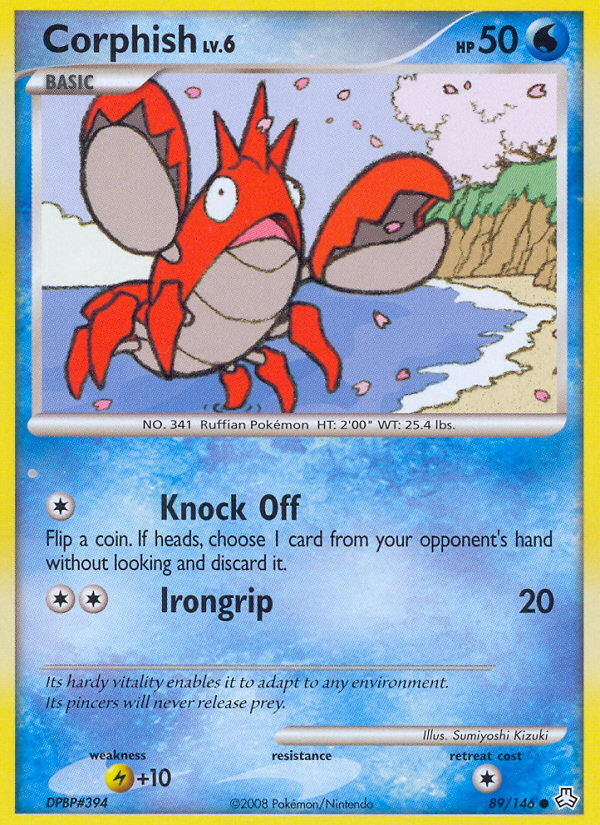 Corphish 89/146 Pokémon Legends Awakened (2008) English card — catalogue reference