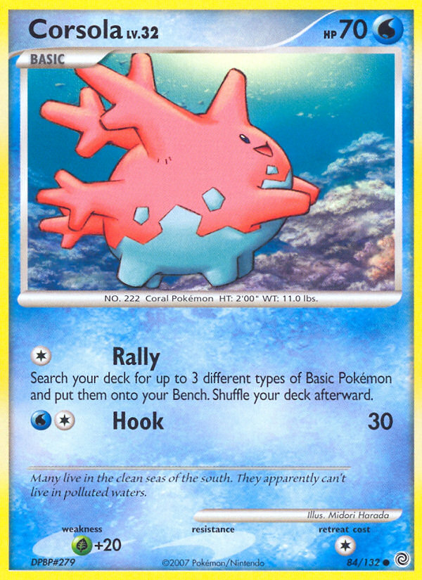 Corsola 84/132 Pokémon Secret Wonders (2007) English card — catalogue reference