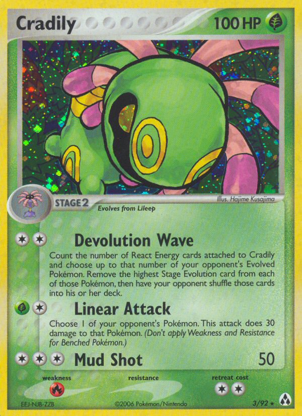 Cradily 3/92 Pokémon EX Legend Maker (2006) English card — catalogue reference