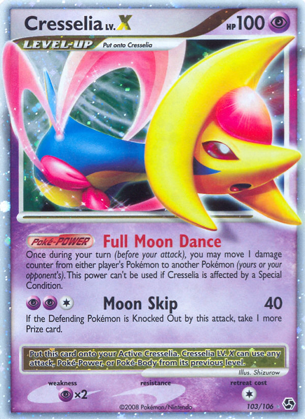 Cresselia LV.X 103/106 Pokémon Great Encounters (2008) English card — catalogue reference