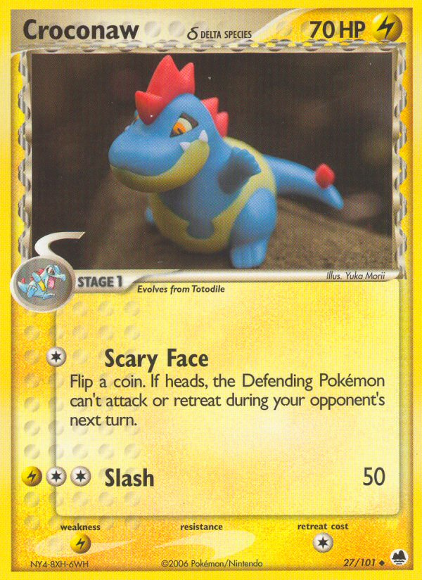 Croconaw δ 27/101 Pokémon EX Dragon Frontiers (2006) English card — catalogue reference
