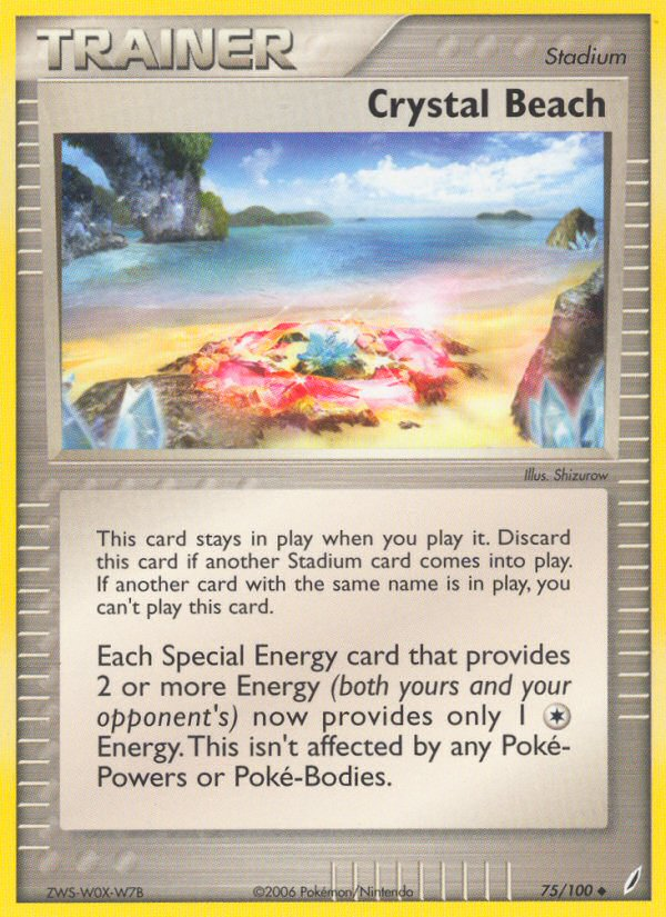 Crystal Beach 75/100 Pokémon EX Crystal Guardians (2006) English card — catalogue reference