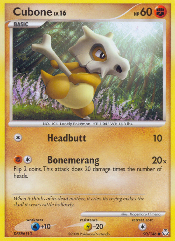 Cubone 90/146 Pokémon Legends Awakened (2008) English card — catalogue reference