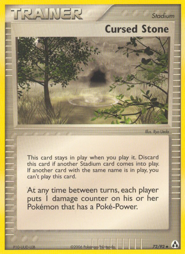 Cursed Stone 72/92 Pokémon EX Legend Maker (2006) English card — catalogue reference