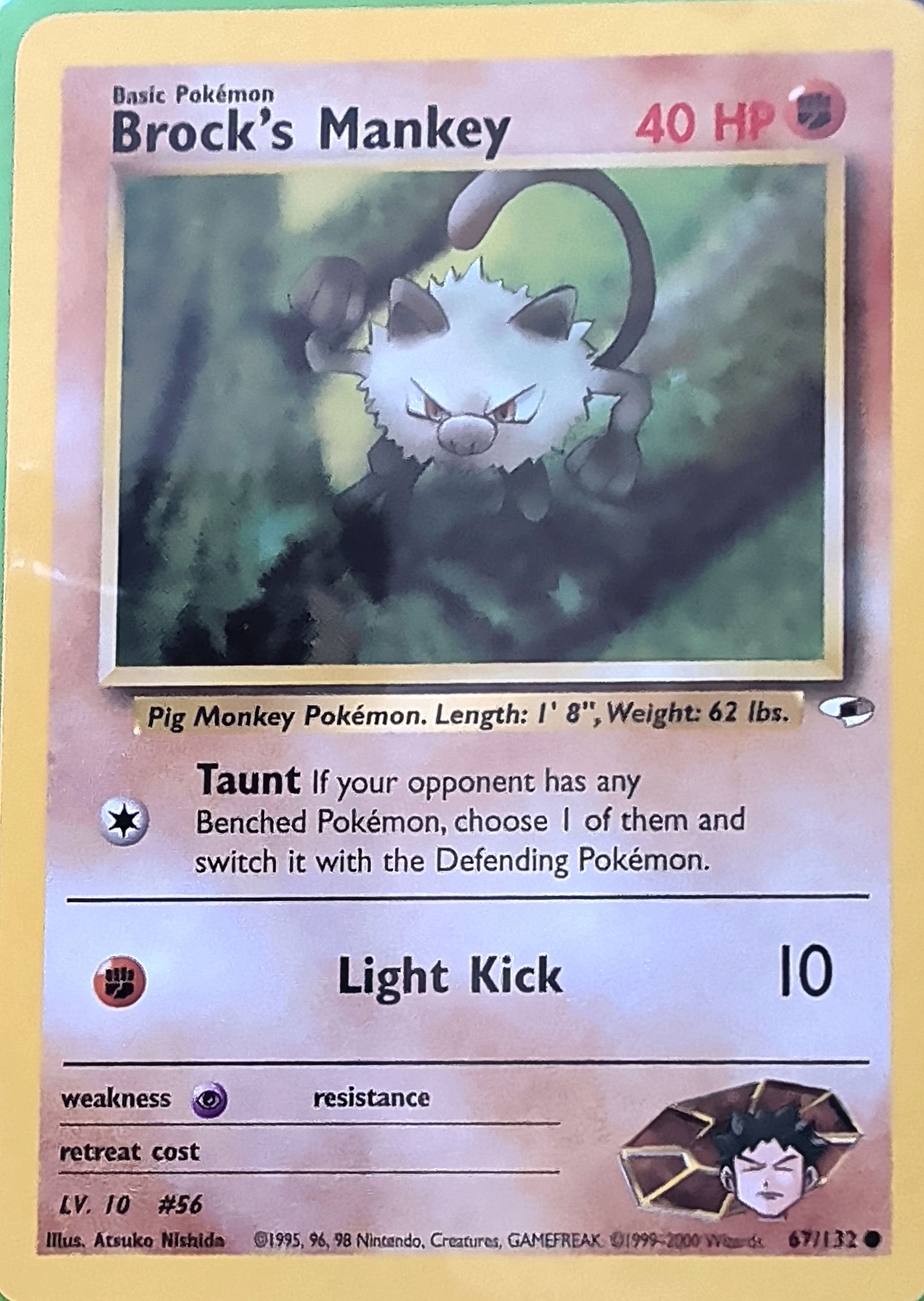 Brock's Mankey (67) Common Gym Heroes 067/132 MP