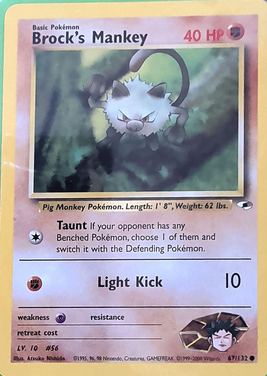 Brock's Mankey (67) Common Gym Heroes 067/132 MP