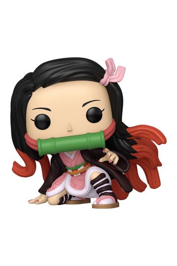 Funko Pop! vinyl figure of a character with black hair and pink accessories on a white background